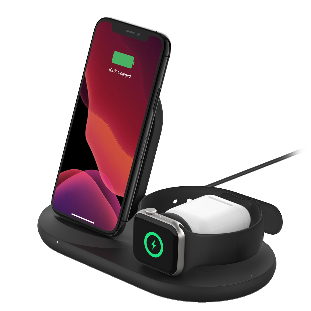 Belkin BoostCharge 3-in-1 Wireless Charger for Apple iPhone, Apple Watch, and AirPods