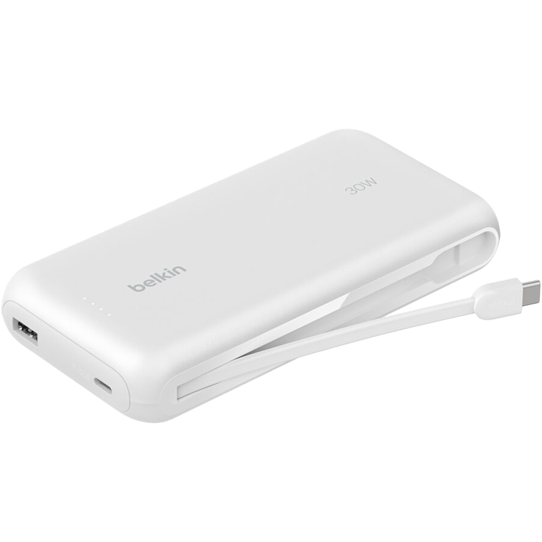Belkin Power Bank 20K 30W with Integrated Cable