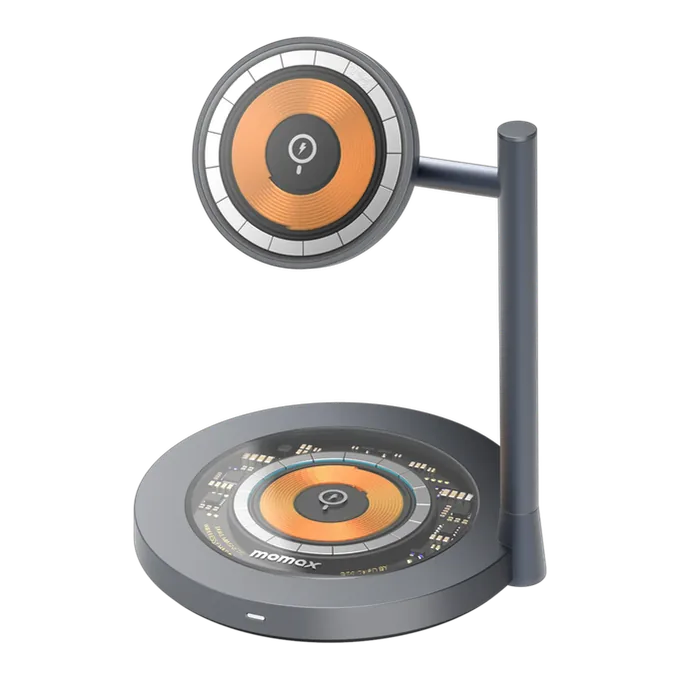 Momax Q.Mag Dual 2 Magnetic Wireless Charging Stand (Magnetic Charger with Stand)