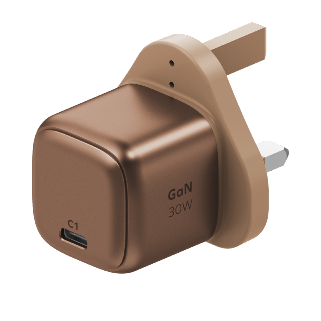 Momax Charge & Port GaN 30W Charger (UK)  [1 Port / USB-C] (Charger))