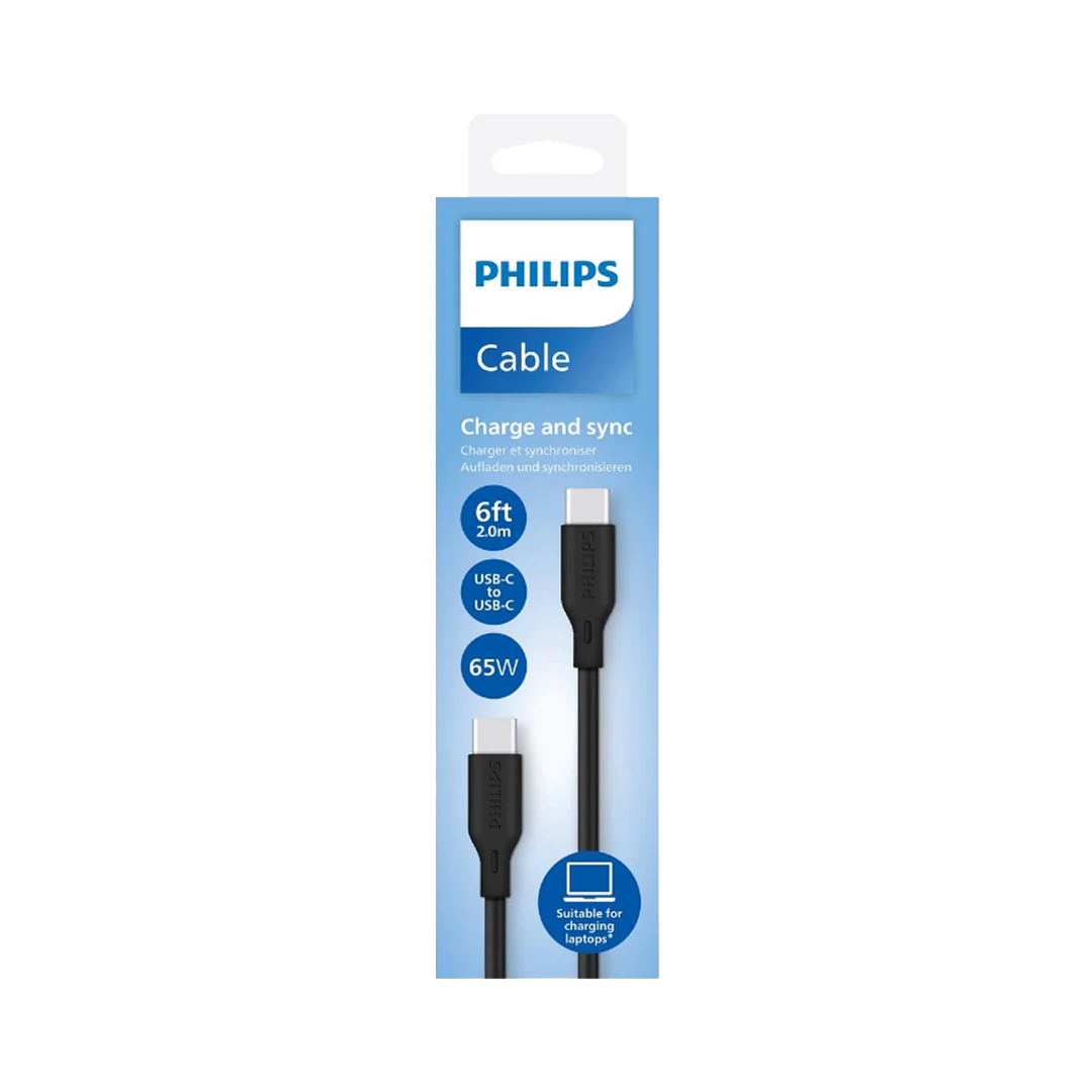Philips Type-C to Type-C Cable 65W 2m DLC4561CB/00