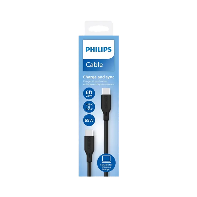 Philips Type-C to Type-C Cable 65W 2m DLC4561CB/00