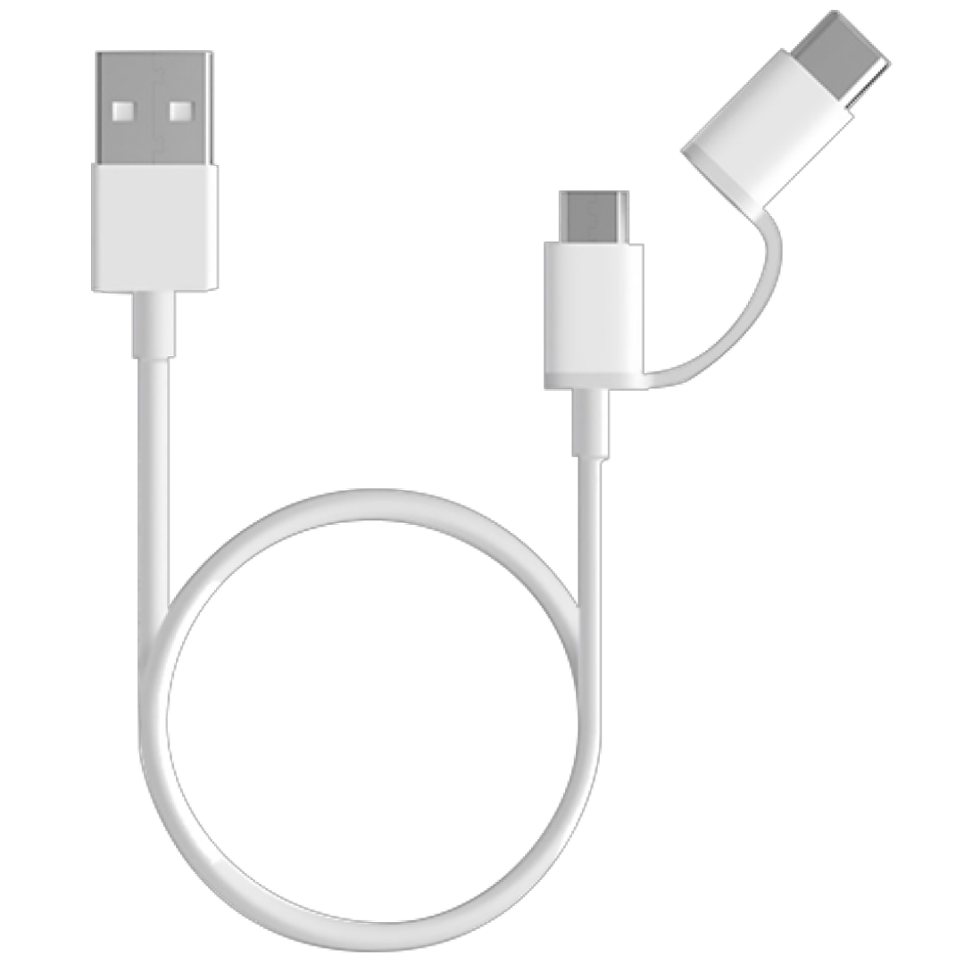Mi 2-in-1 USB Cable Micro USB to Type C (30cm)