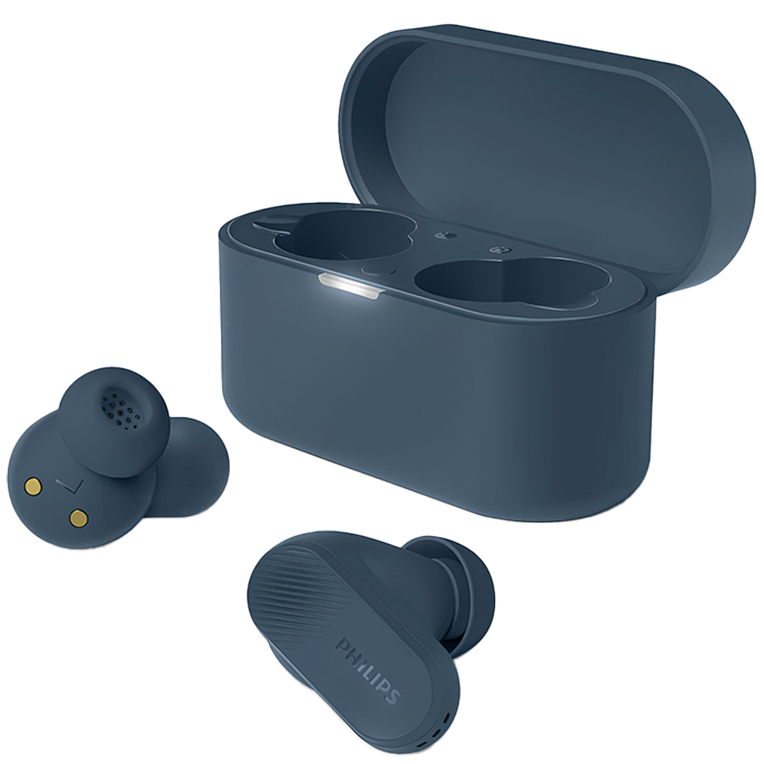 Philips Wireless earbuds with adaptive noise cancellation and Quick Aware mode.