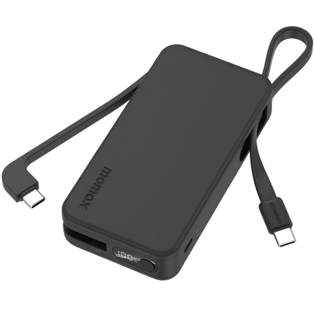 Momax Power Vital+ 10000mAh Battery Pack with Dual Built-in USB-C Cables