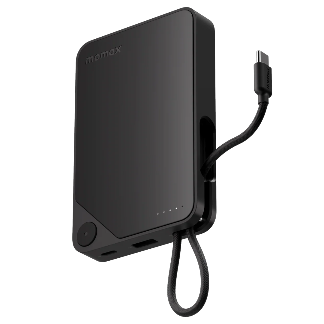 Momax Power X Battery Pack (10000mAh) with Built-in USB-C Cable