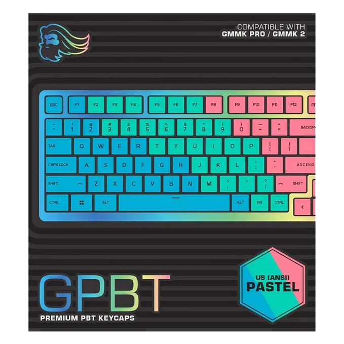 Glorious GPBT keycaps (pastle)