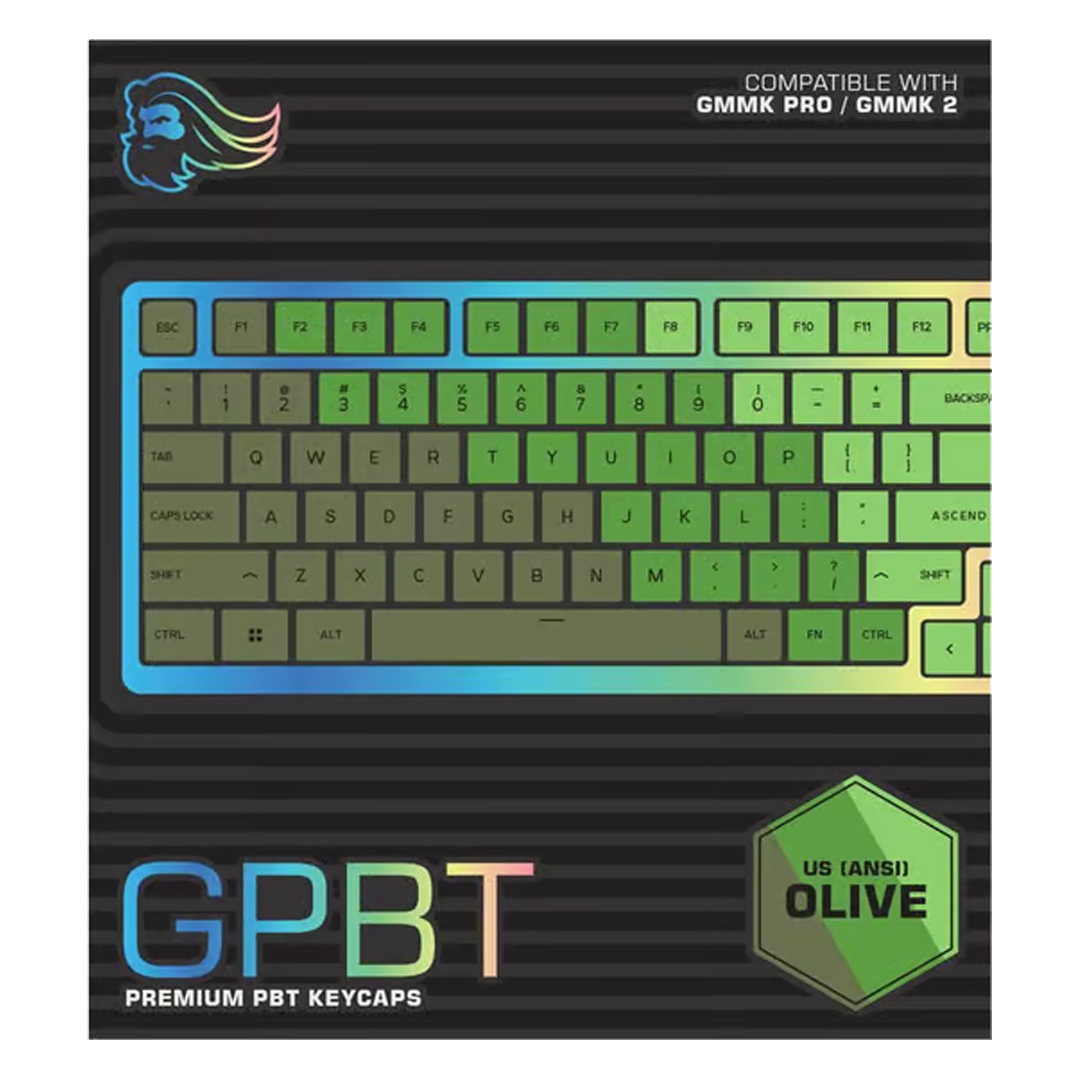 Glorious GPBT keycaps (olive)