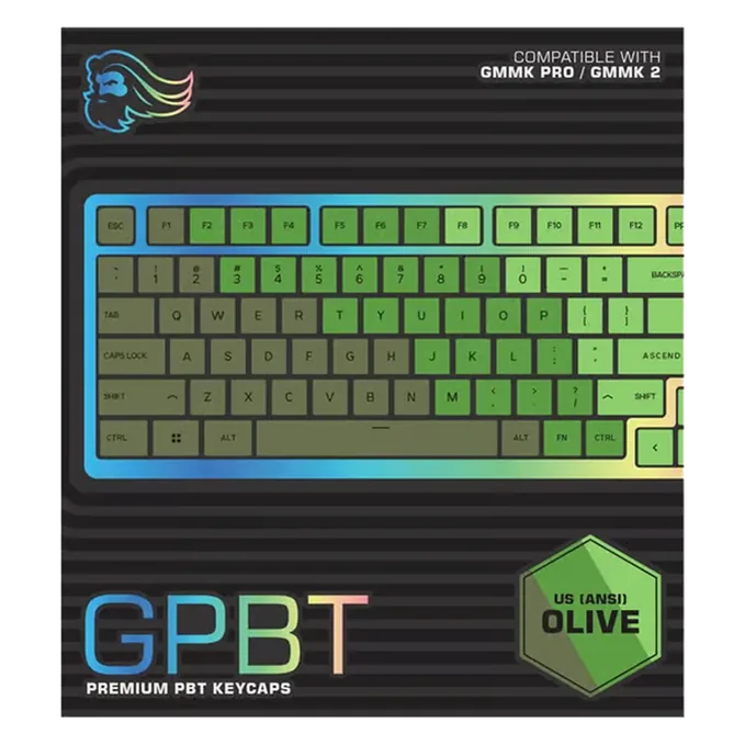 Glorious GPBT keycaps (olive)