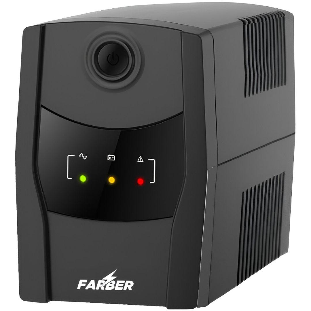 Farber Offline UPS equipped with a 1 Amp internal battery with a capacity of 7A 140V-300V