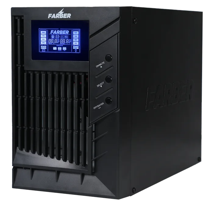 Farber UPS Online with 3.5 amps and 1 battery with a capacity of (65A-150A). 110V-300V