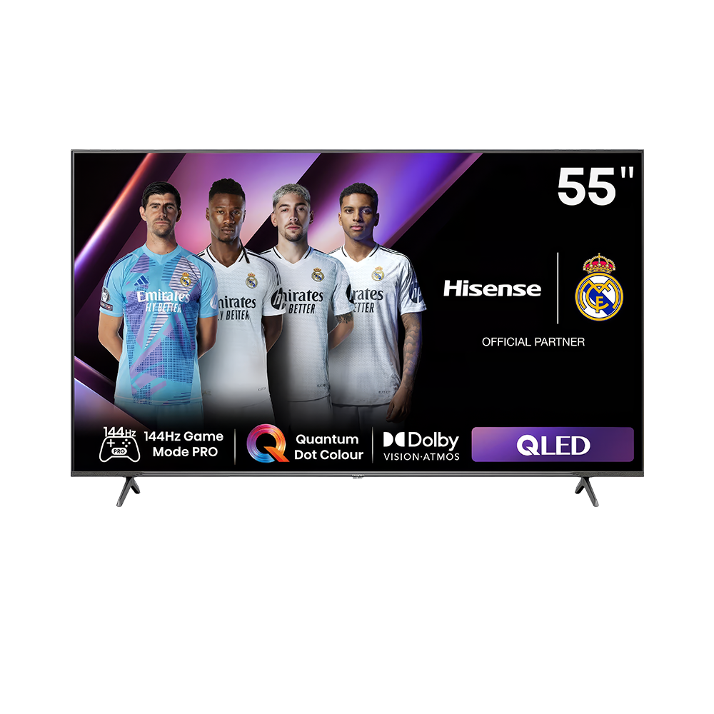 HISENSE ULED 144HZ / Q.DOT , BUILT-IN SUBWOOFER , DOLBY VISION + DOLBY ATMOS